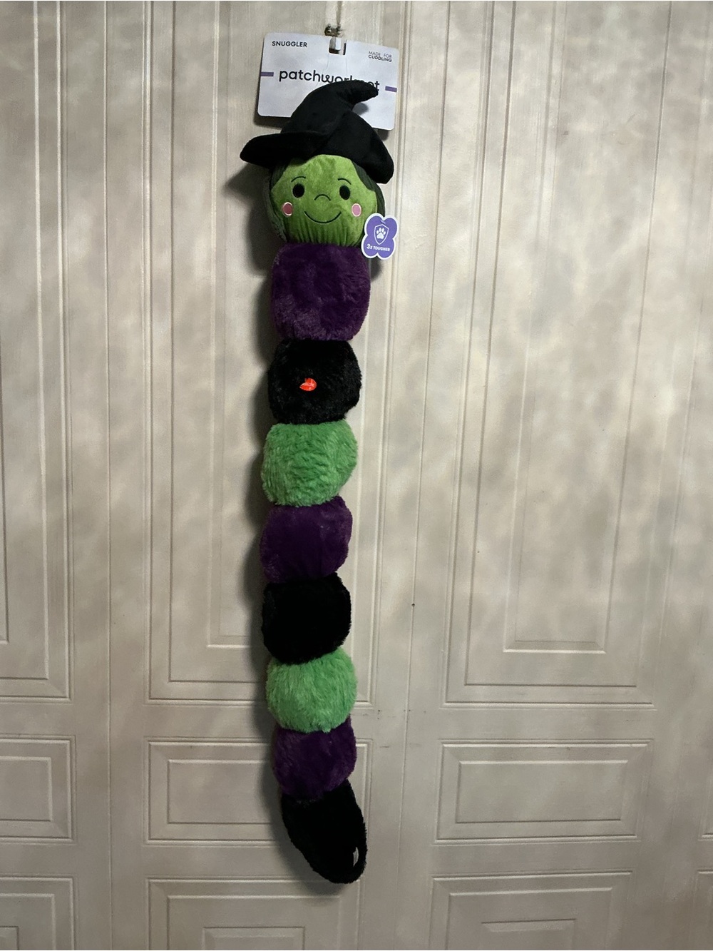Brand New Halloween Patchwork Long Caterpillar Witch 38” With Squeakers